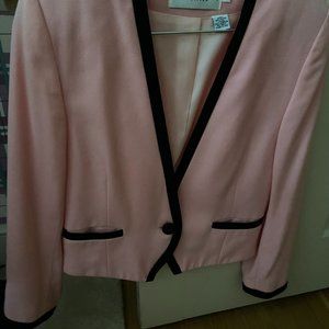 short pink with black trim jacket by JH Collectibles Petites